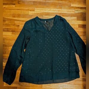 Maurices Professional Chiffon Green Blouse